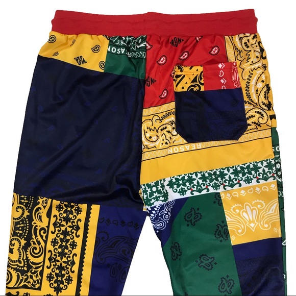 Men’s “Colorful Bandana” Track Pants. Size S, M, L, and XL. - Picture 5 of 6